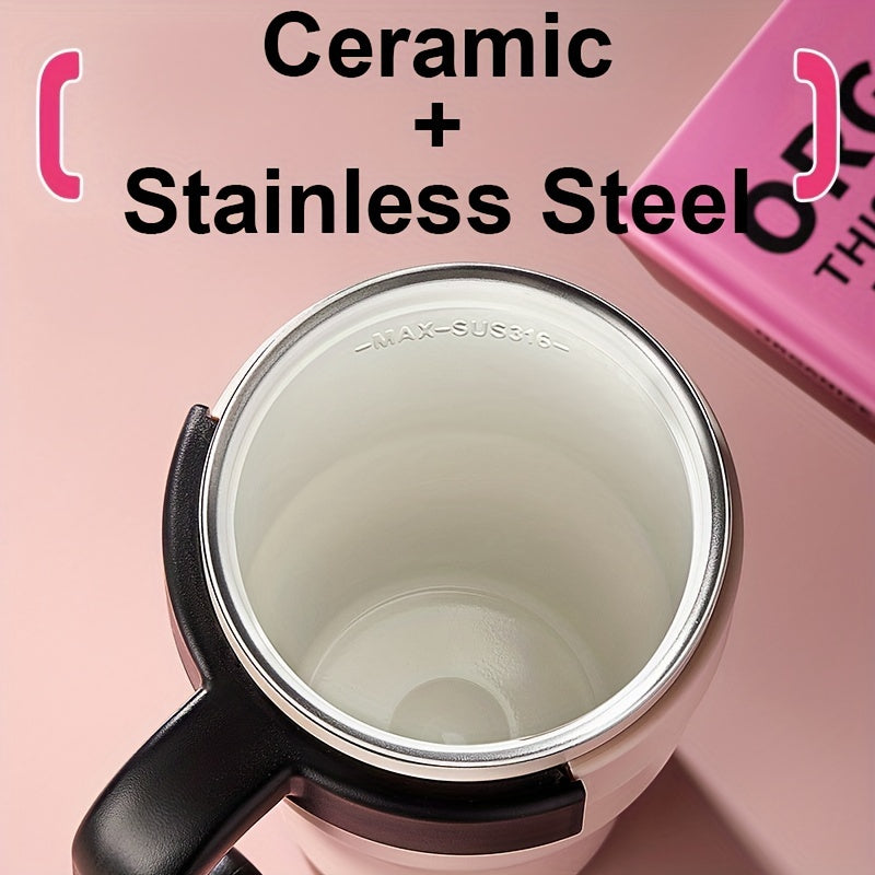 Large Capacity|Stainless Steel 800ml\u002F1200ml Large Capacity Stainless Steel Vacuum Mug | Ceramic Coating Leakproof Tumbler with Straw Lid Handle | Keep Warm Cold for Coffee Coke Carbonated Beverages Ice School Office Outdoor Yoga Sports Travel