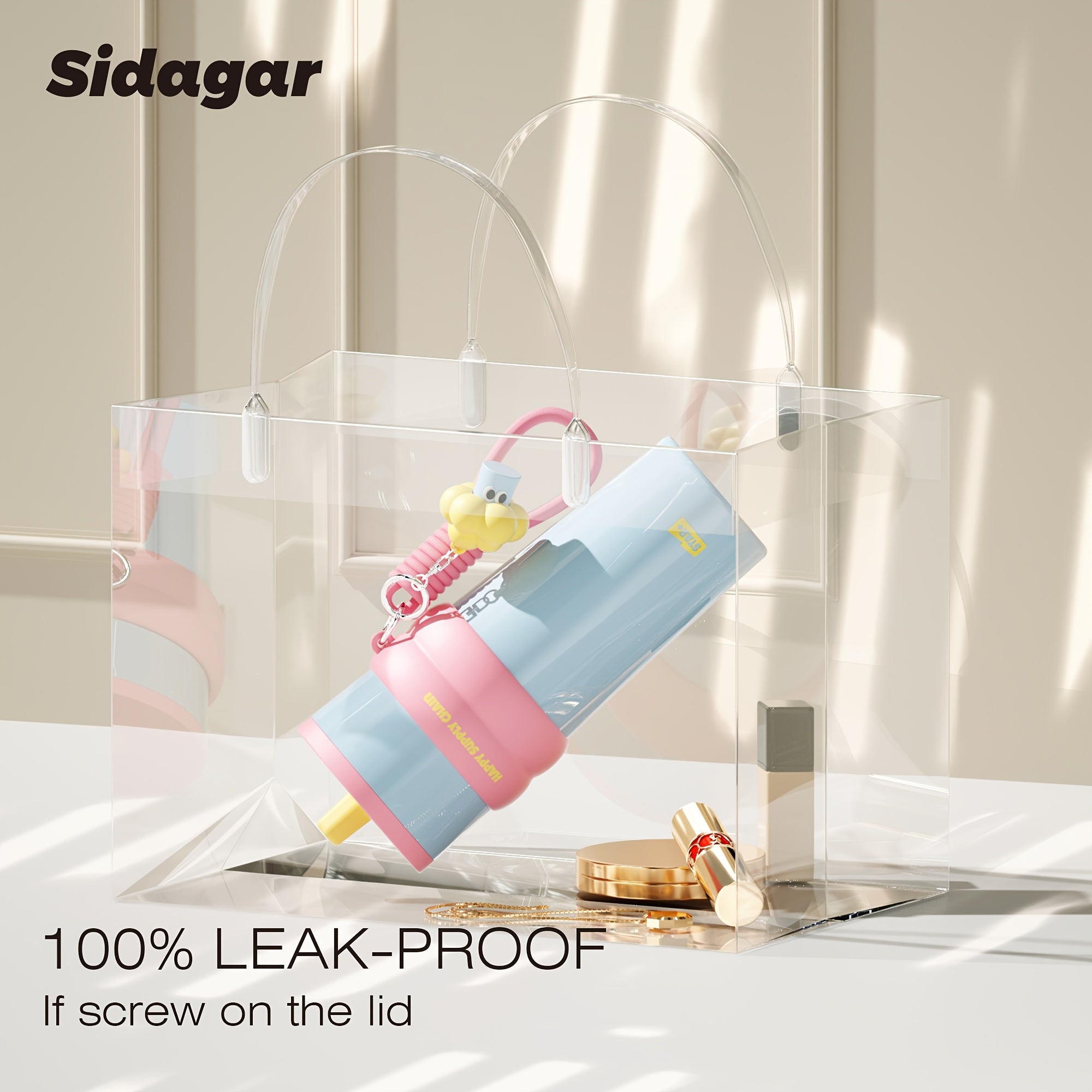 1pc 24Oz Macaron 316 Stainless Steel Insulated Cup, Portable Travel Cup with Straw, Stylish Dopamine Water Bottle, Creatively Designed Cute Cup with a Lanyard, Long-Lasting Heat And Cold Retention, Suitable for Office Commuting