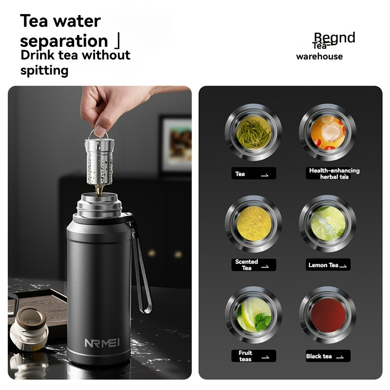 1000Ml\u002F32 Oz Vacuum Bottle with Cup, Stainless Steel Thermos for Hot And Cold Beverages, Ideal for Outdoor And Camping Use