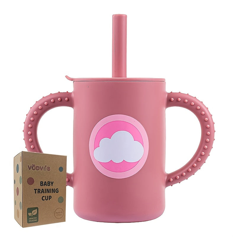 Right Angle New Ideas·Cute Grip VODVOB 6.09oz Right Angle Printed Learning Cup | Handle Straw Cup for Grip Training | Ideal Gift for Newborns And Baby Products