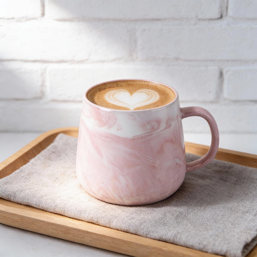 Reusable Ceramic Cup 2pcs 13oz Ceramic Coffee Mug | Reusable Cup, Ideal Gift for Coffee Lovers, Valentine's Day\u002FMother's Day\u002FFather's Day, Suitable for Coffee\u002FMilk\u002FJuice, Home\u002FRestaurant\u002FCafe Use