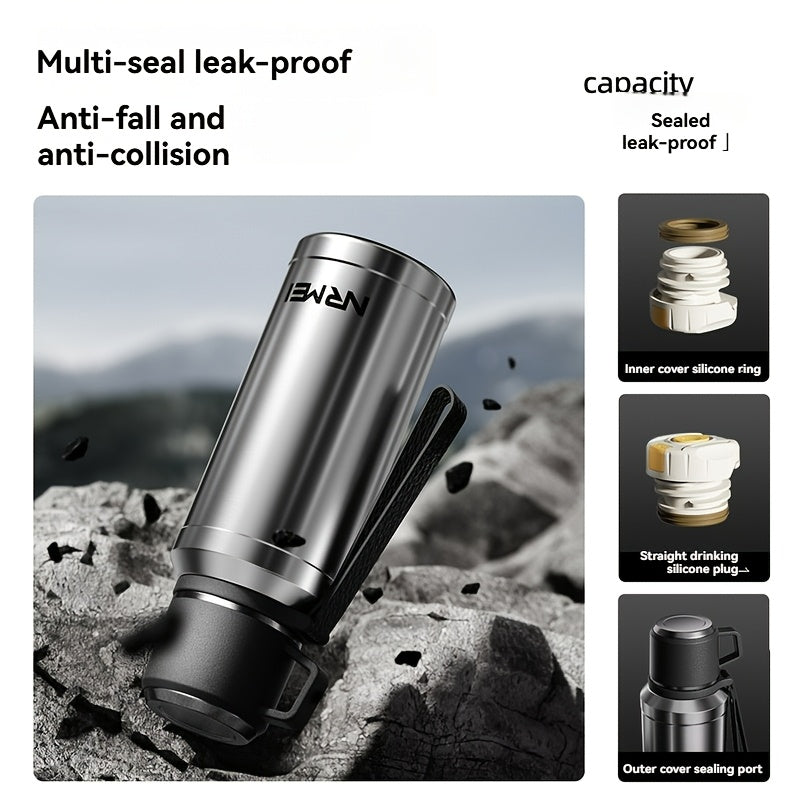 1000Ml\u002F32 Oz Vacuum Bottle with Cup, Stainless Steel Thermos for Hot And Cold Beverages, Ideal for Outdoor And Camping Use