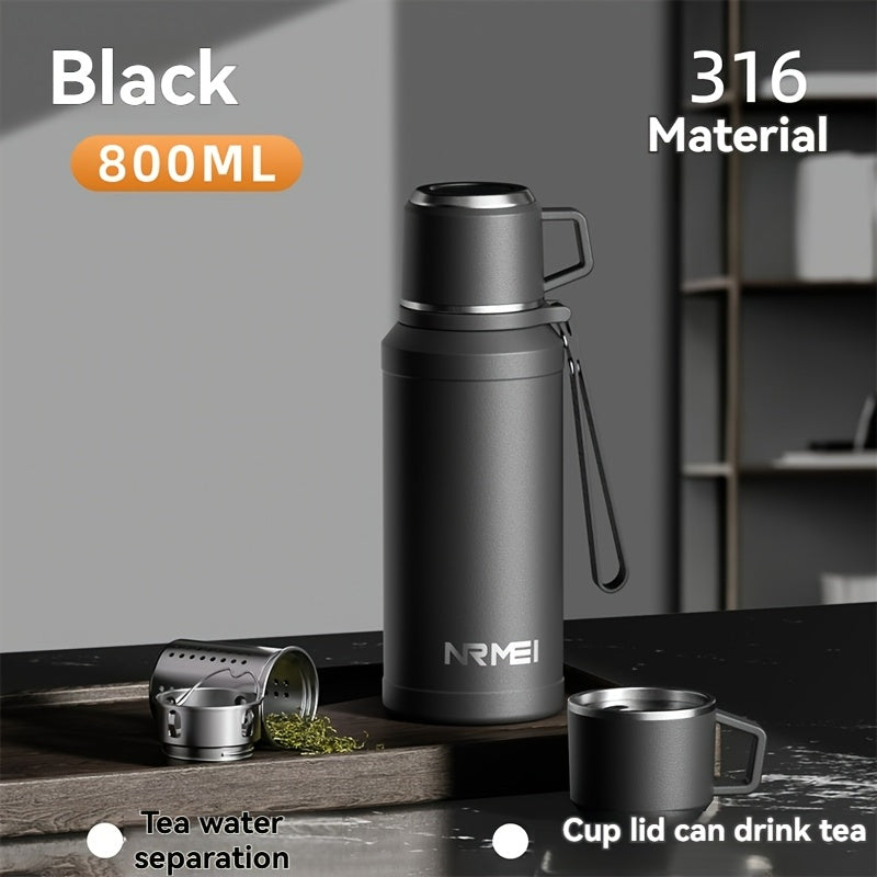 1000Ml\u002F32 Oz Vacuum Bottle with Cup, Stainless Steel Thermos for Hot And Cold Beverages, Ideal for Outdoor And Camping Use