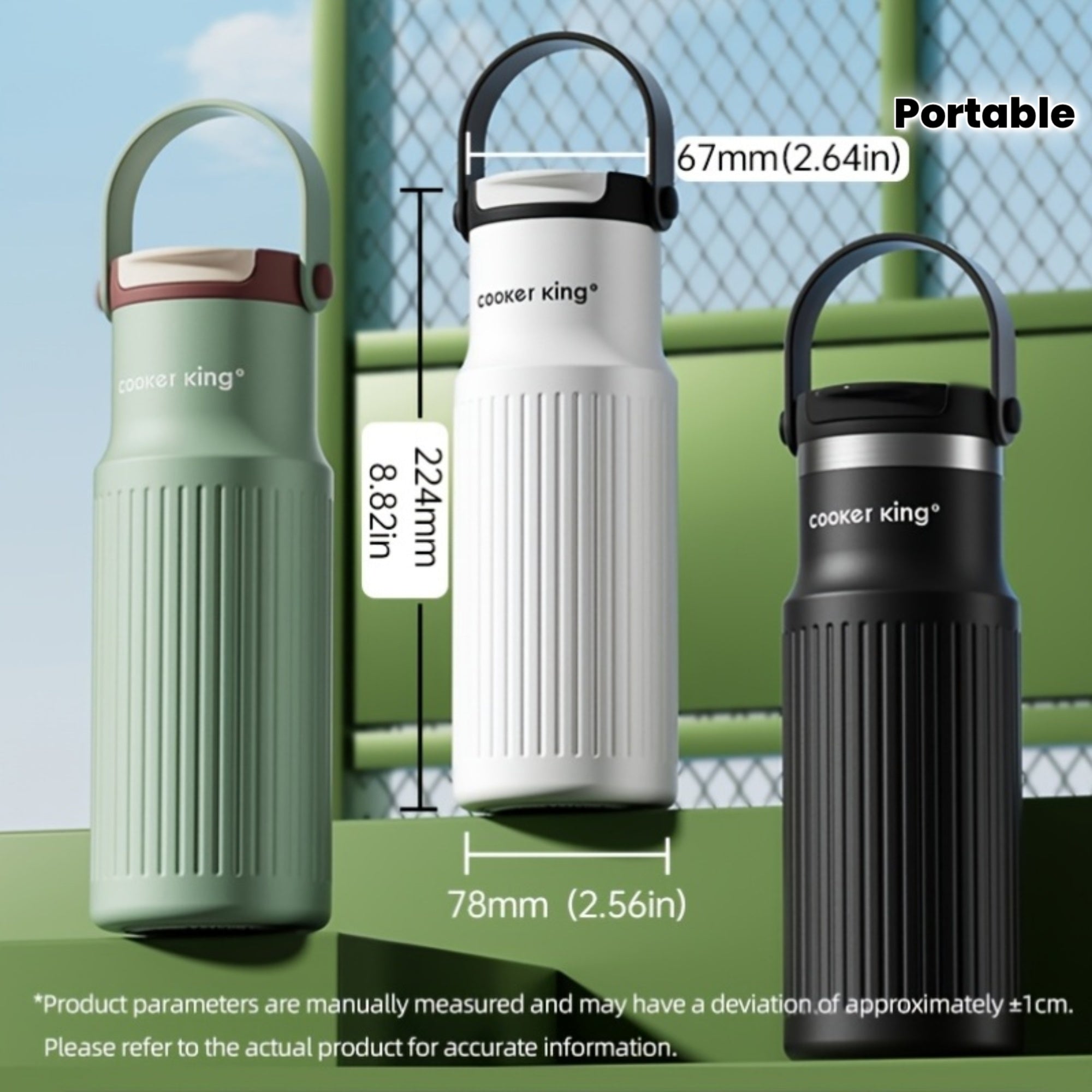 650ml 316L Inner Liner Stainless Steel Insulated Water Bottle 1pc 650ml | 3 Drinking Modes - Straw Lid, Direct Drink & Wide Mouth, Leak-Proof, 6-Layer Vacuum Insulation Keeps Hot\u002FCold 12H, Portable Handle for Sports, Gym, Outdoor - 316L Inner Liner