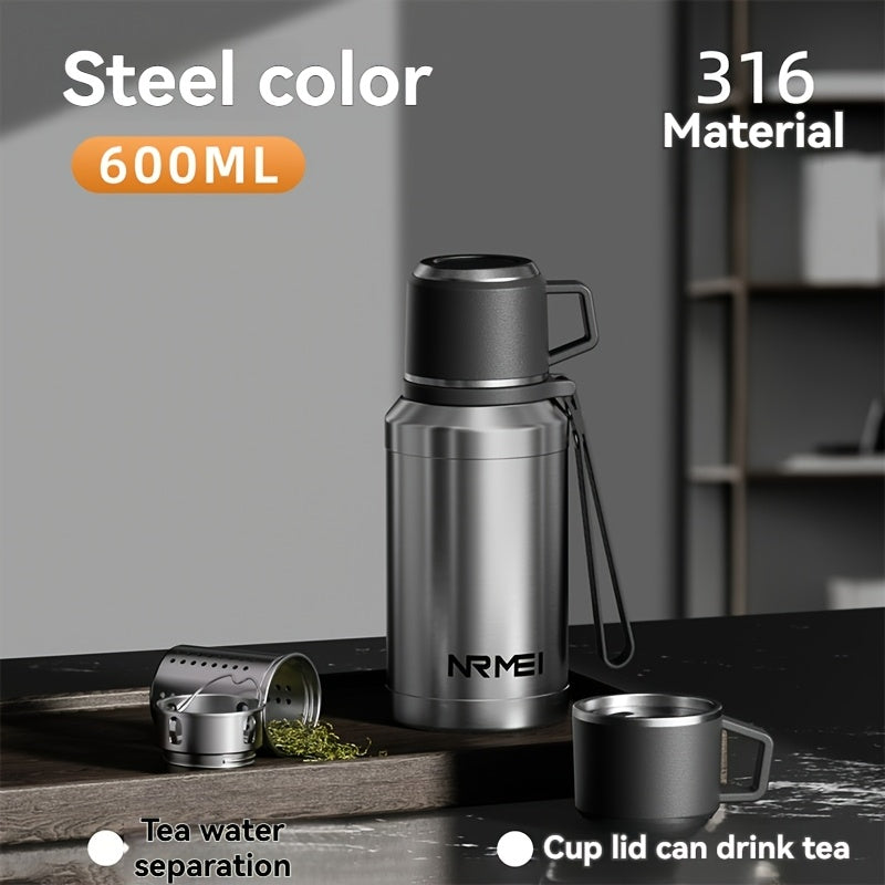 1000Ml\u002F32 Oz Vacuum Bottle with Cup, Stainless Steel Thermos for Hot And Cold Beverages, Ideal for Outdoor And Camping Use