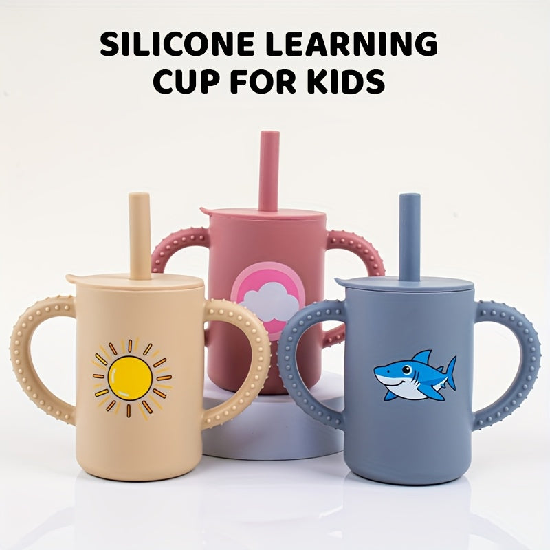 Right Angle New Ideas·Cute Grip VODVOB 6.09oz Right Angle Printed Learning Cup | Handle Straw Cup for Grip Training | Ideal Gift for Newborns And Baby Products