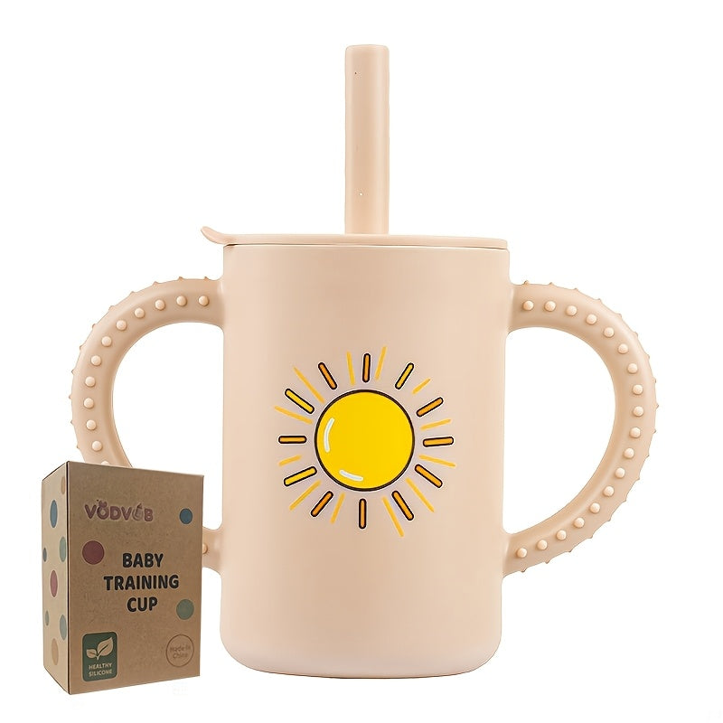 Right Angle New Ideas·Cute Grip VODVOB 6.09oz Right Angle Printed Learning Cup | Handle Straw Cup for Grip Training | Ideal Gift for Newborns And Baby Products