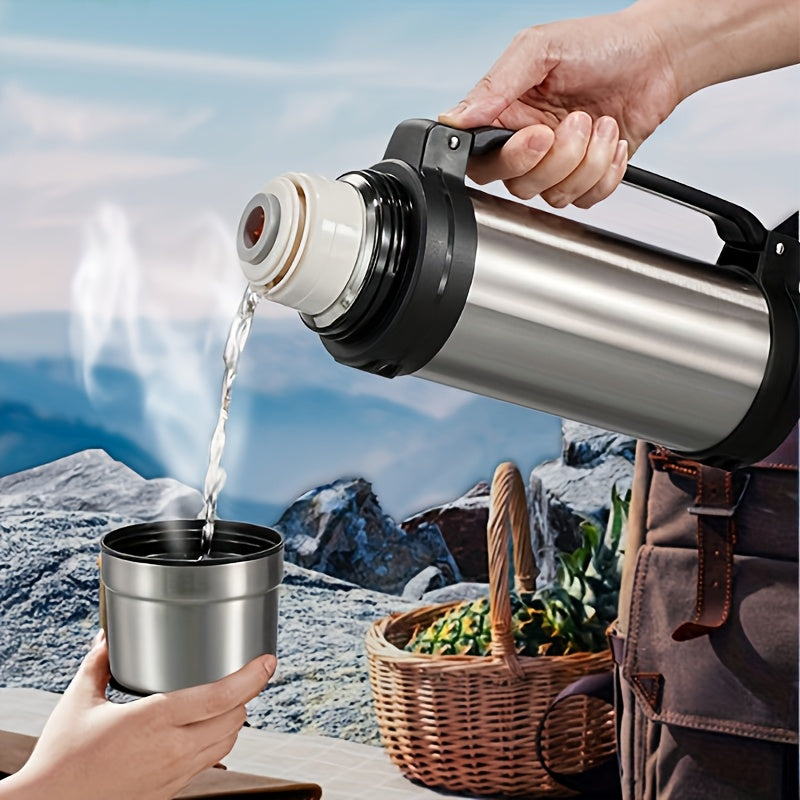 304 Stainless Steel Thermal Flask, Travel Thermos, Household Thermos, Large Capacity Thermal Flask, Outdoor Sports Flask, Car Thermos, Hiking Thermos