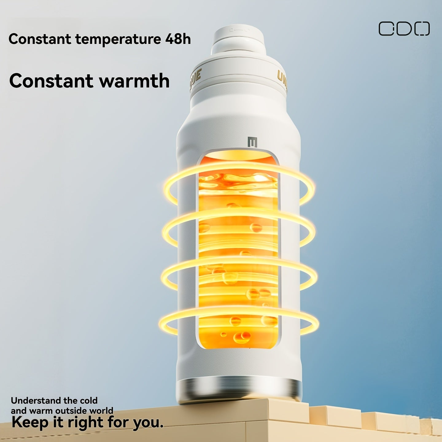 A Stainless Steel Thermos That Keeps Drinks Hot Or Cold for 24 Hours, Equipped with a Straw And a Portable Strap, Suitable for Outdoor Activities And Camping, Compatible with Various Bike Frames