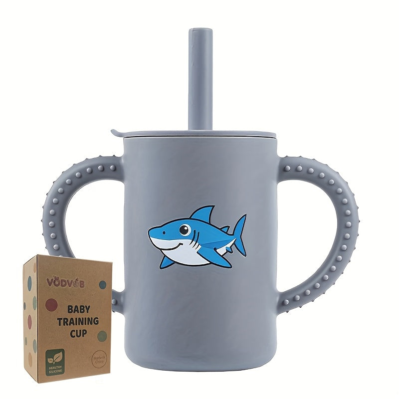 Right Angle New Ideas·Cute Grip VODVOB 6.09oz Right Angle Printed Learning Cup | Handle Straw Cup for Grip Training | Ideal Gift for Newborns And Baby Products