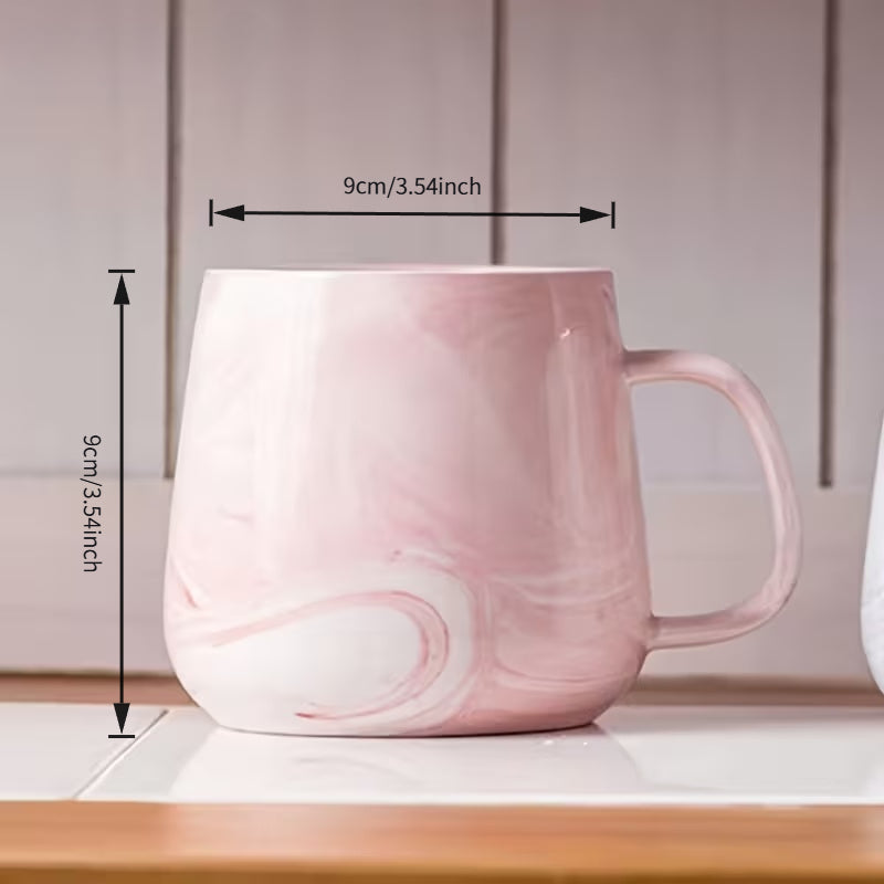 Reusable Ceramic Cup 2pcs 13oz Ceramic Coffee Mug | Reusable Cup, Ideal Gift for Coffee Lovers, Valentine's Day\u002FMother's Day\u002FFather's Day, Suitable for Coffee\u002FMilk\u002FJuice, Home\u002FRestaurant\u002FCafe Use