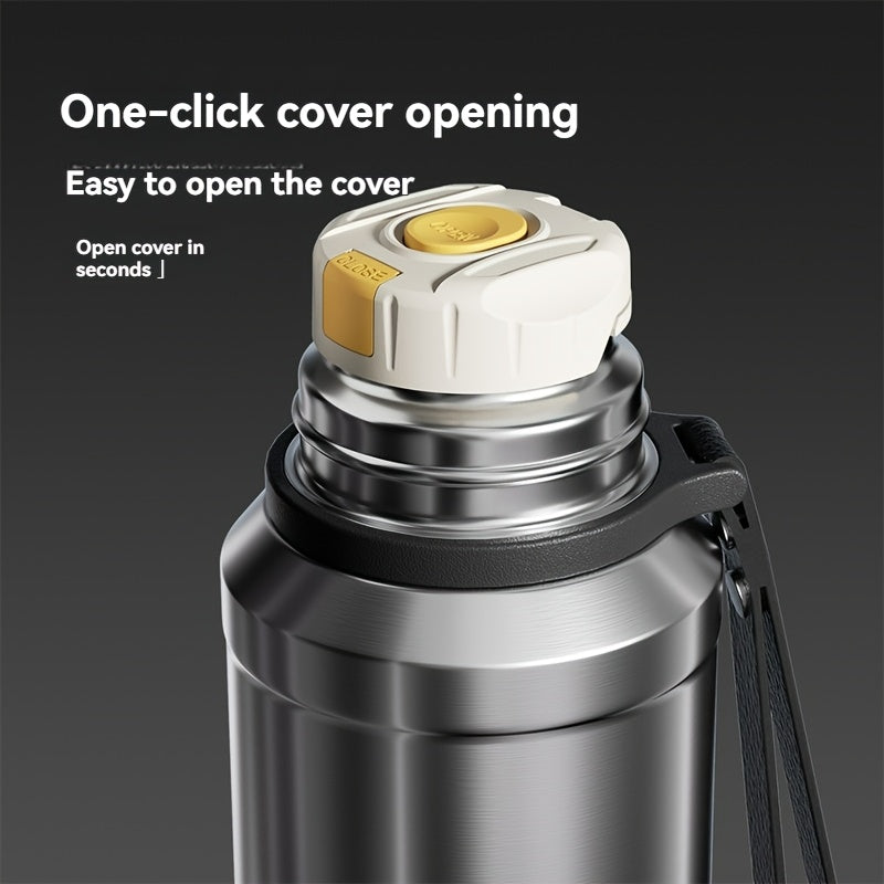 1000Ml\u002F32 Oz Vacuum Bottle with Cup, Stainless Steel Thermos for Hot And Cold Beverages, Ideal for Outdoor And Camping Use