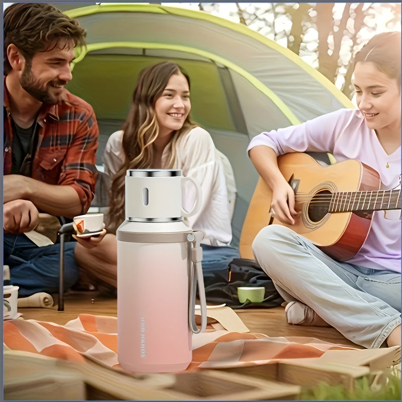 A 316 Stainless Steel Vacuum Sports Water Bottle (Gradient Color) with a Lid, Tea Filter, And Handle, 700Ml\u002F24Oz Portable Coffee Cup with a Carrying Handle, Suitable for Hot And Cold Beverages, Perfect for Camping, Travel, Fitness