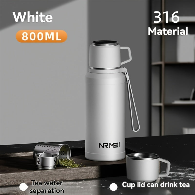 1000Ml\u002F32 Oz Vacuum Bottle with Cup, Stainless Steel Thermos for Hot And Cold Beverages, Ideal for Outdoor And Camping Use