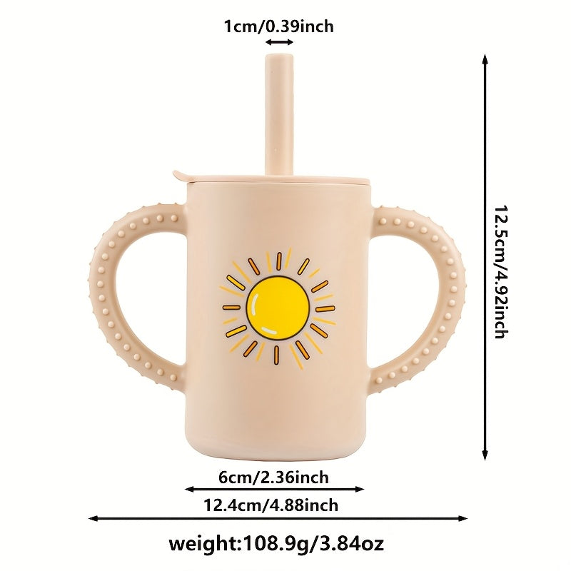 Right Angle New Ideas·Cute Grip VODVOB 6.09oz Right Angle Printed Learning Cup | Handle Straw Cup for Grip Training | Ideal Gift for Newborns And Baby Products