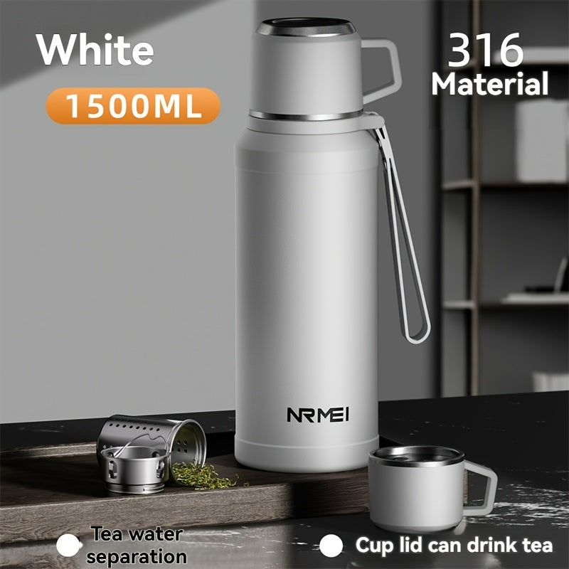 1000Ml\u002F32 Oz Vacuum Bottle with Cup, Stainless Steel Thermos for Hot And Cold Beverages, Ideal for Outdoor And Camping Use