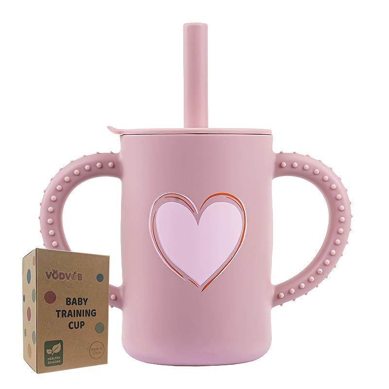 Right Angle New Ideas·Cute Grip VODVOB 6.09oz Right Angle Printed Learning Cup | Handle Straw Cup for Grip Training | Ideal Gift for Newborns And Baby Products